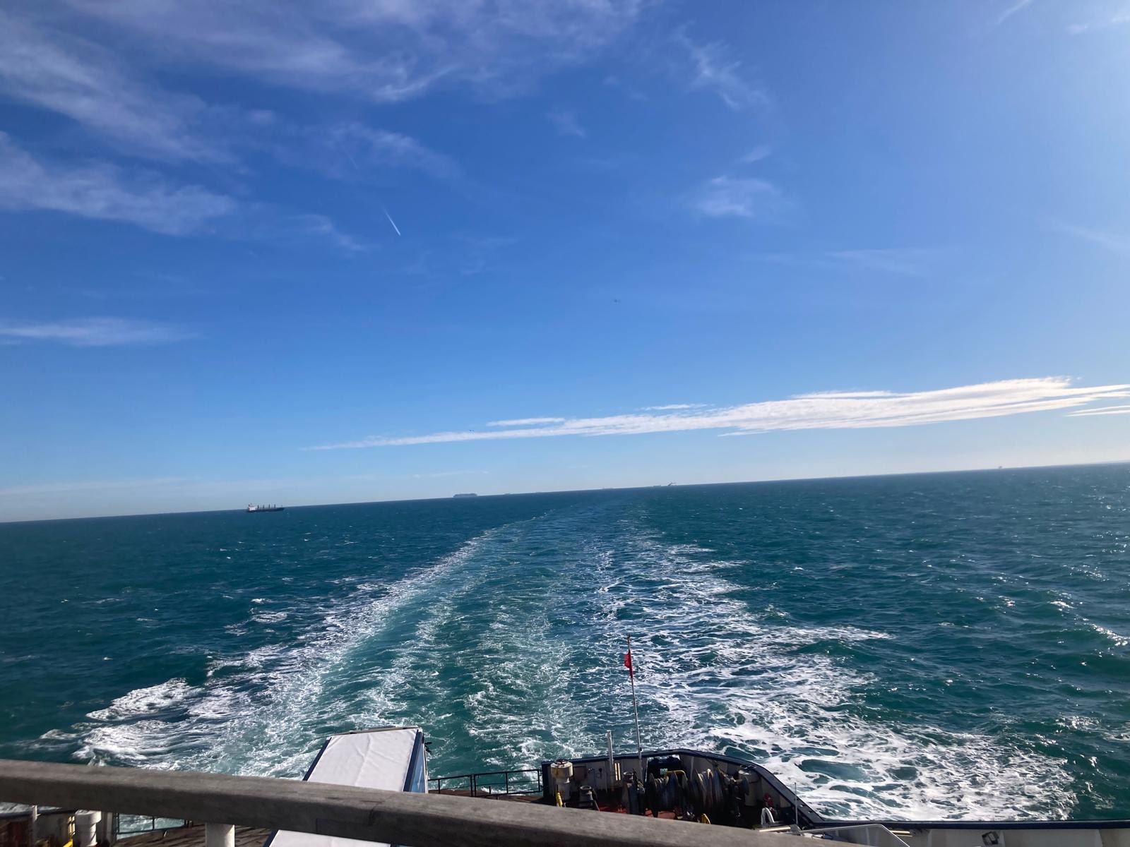 English Channel in rough seas